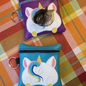 Rainbow Unicorn dog poop pouch baby trash bag hold
